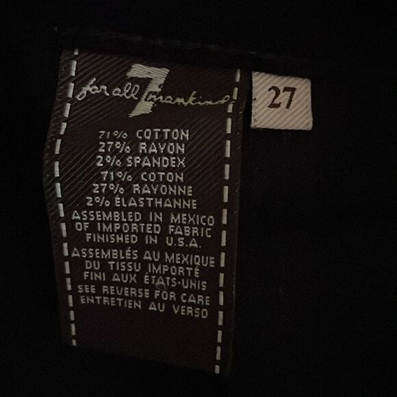 7 For All Mankind REVOLVE Black Velvet “The Skinny” Pants (Size: 27) - Picture 8 of 16